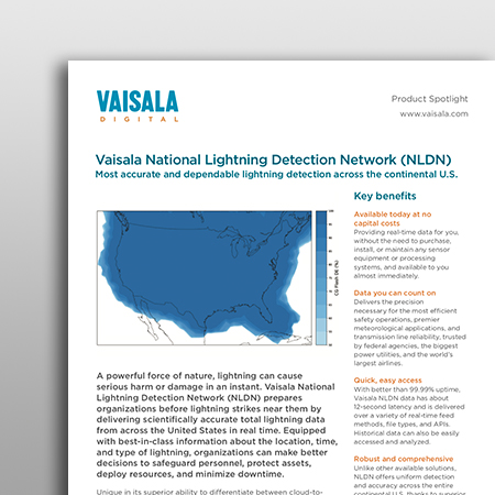 National Lightning Detection Network (NLDN) Vaisala Digital | National