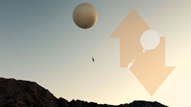 Radiosonde ascent and descent profiles
