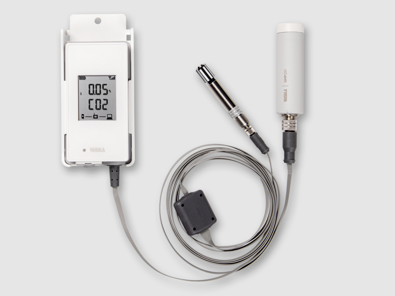 RFL100 logger with the probes GMP251 and HMP110