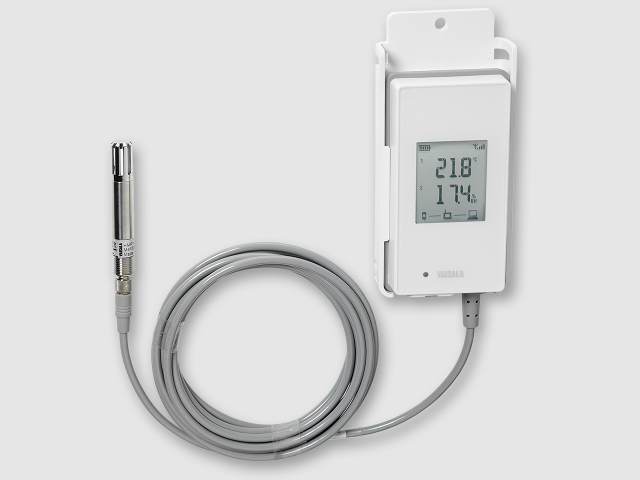 VaiNet RFL100 temperature and humidity data logger with probe extension