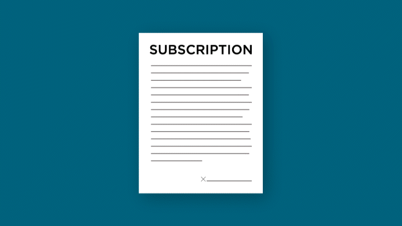Hassle-free subscription service