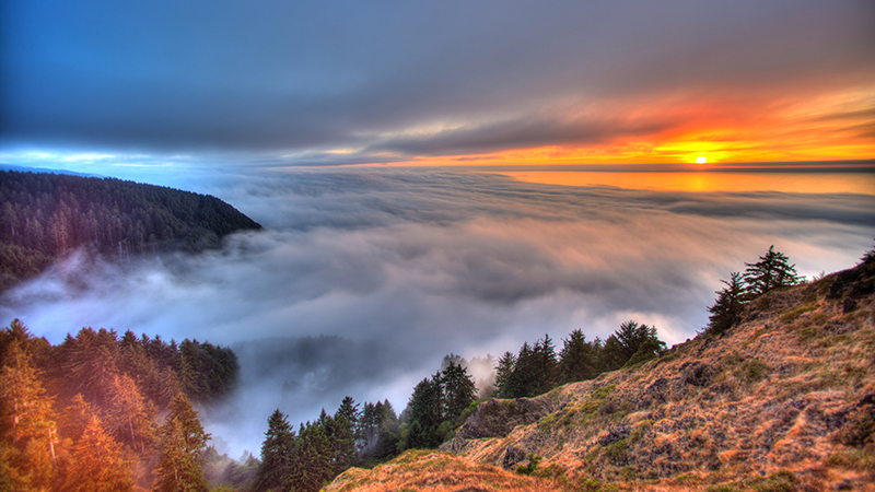 Mountain view - clouds