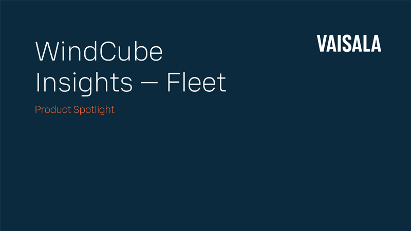 Product Spotlight: WindCube Insights — Fleet