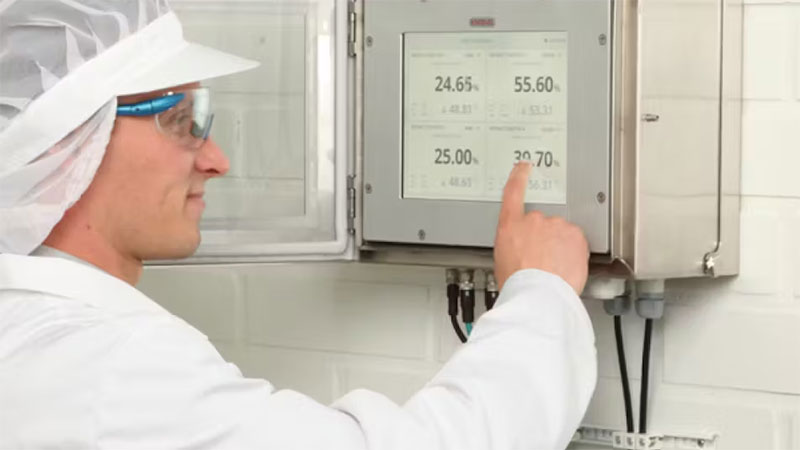 Liquid measurements interface with user