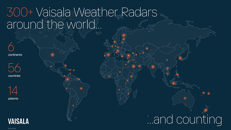 Weather radar map