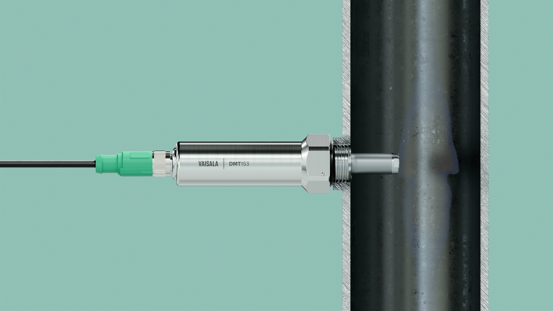 DMT153 installed in a pipe