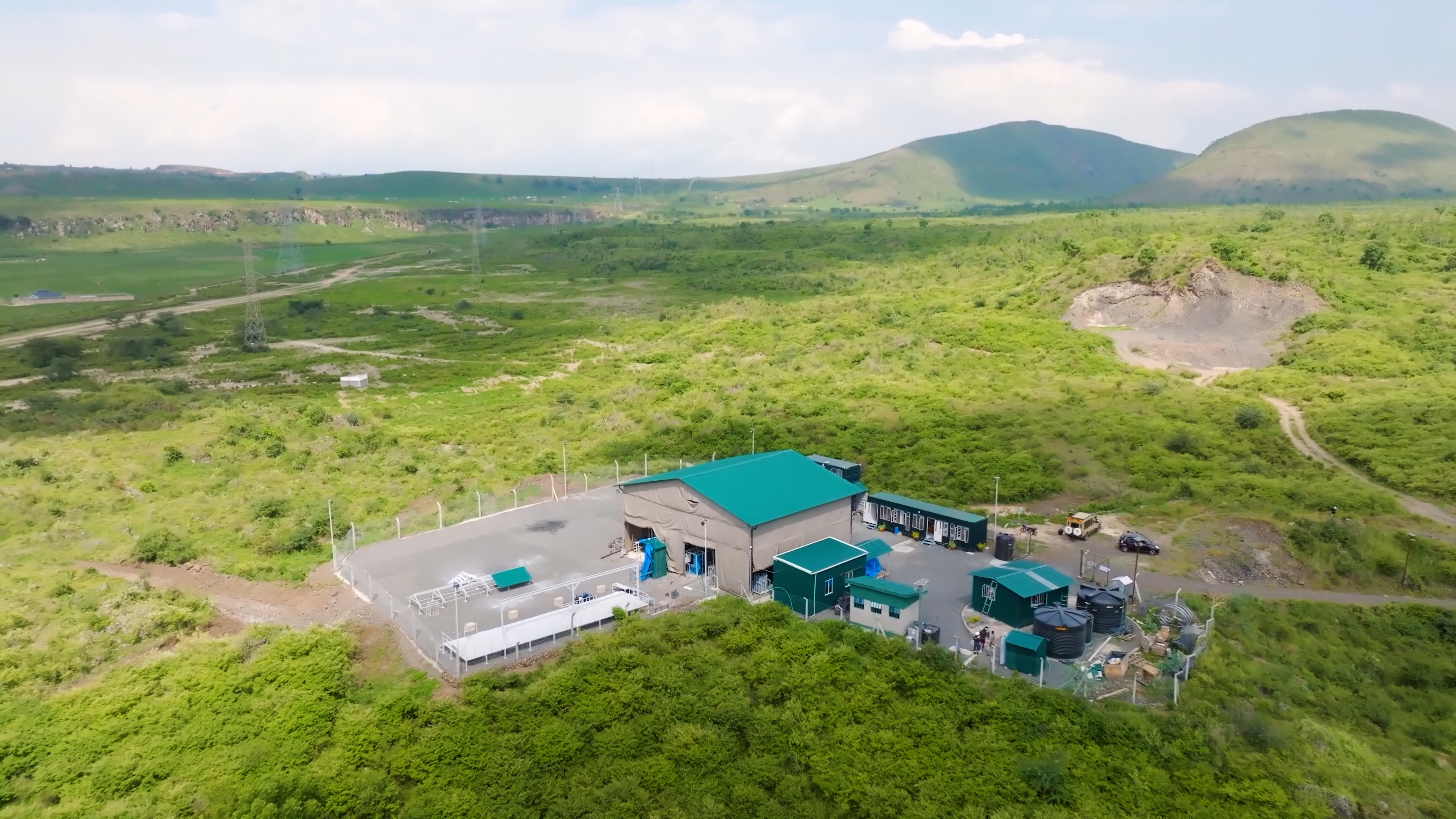 Octavia Carbon - Carbon Capture site in Kenya's rift valley, from Drone.
