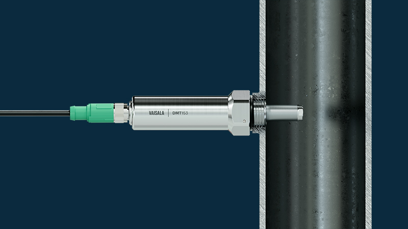 DMT153 installed in a pipe