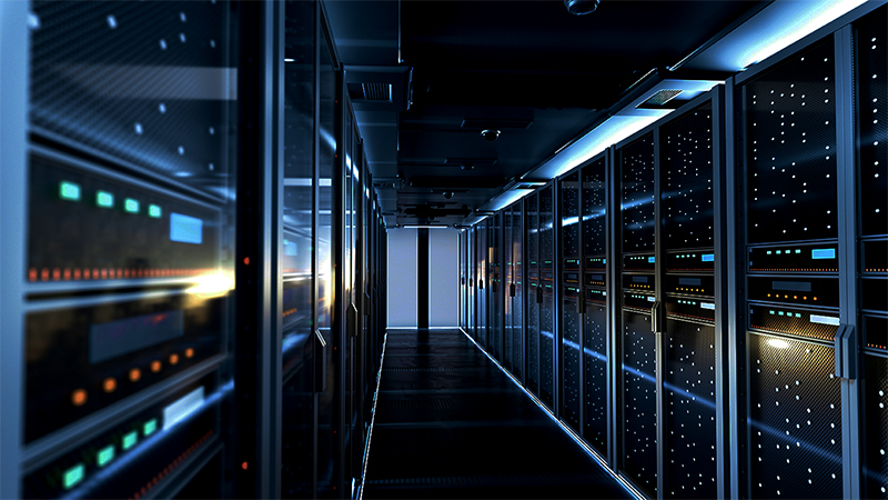 Data center dark corridor