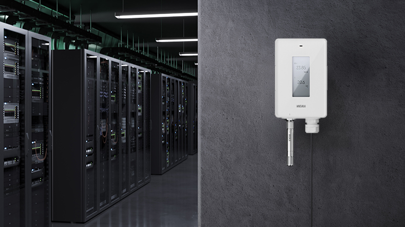 Wall mounted Origo with display on datacenter wall