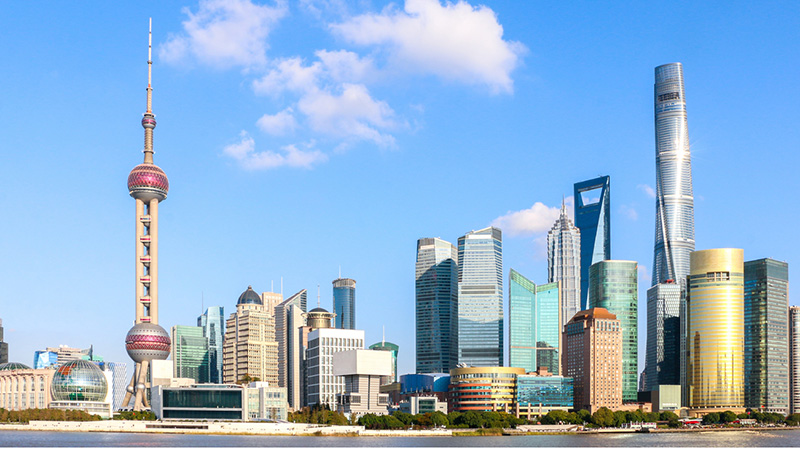 Shanghai skyline.