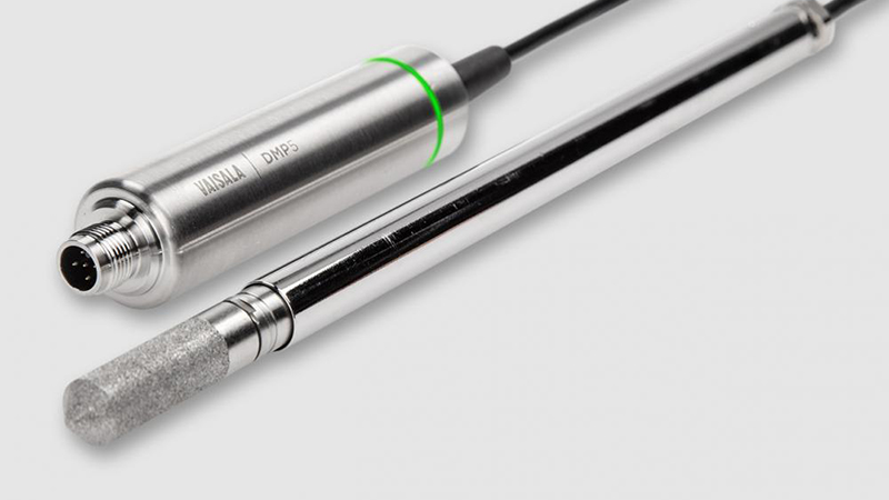 Vaisala DRYCAP®  Dew Point and Temperature Probe DMP5 is designed for in-line humidity measurement in industrial drying applications.