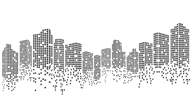 Modern City skyline . city silhouette. vector illustration in flat design