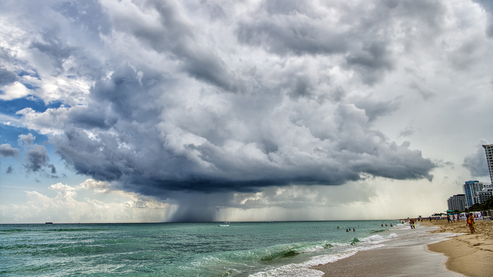 Hurricane from a beach
