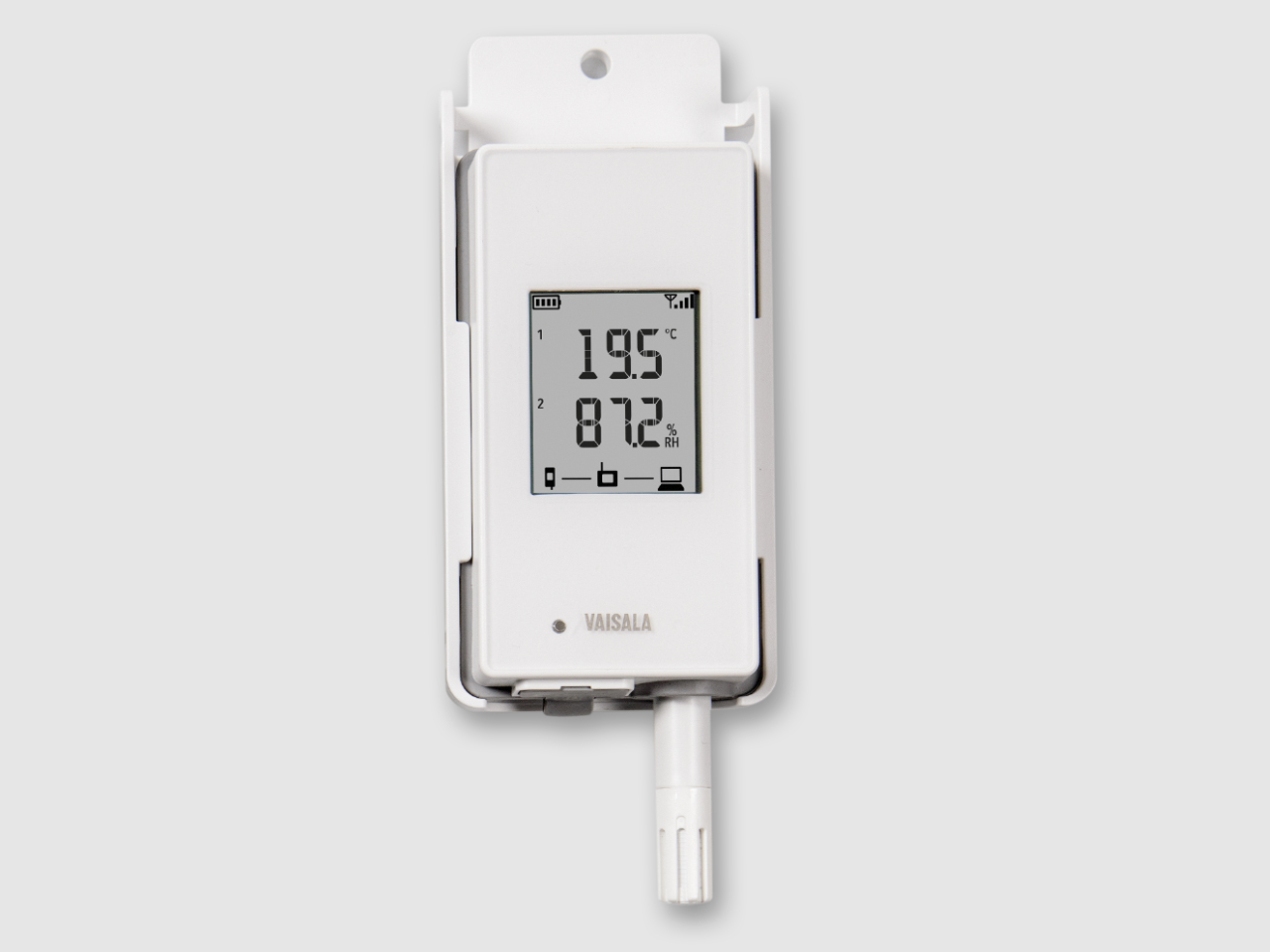 CWL100 datalogger with HMP63, a cost-effective humidity probe with plastic enclosure.