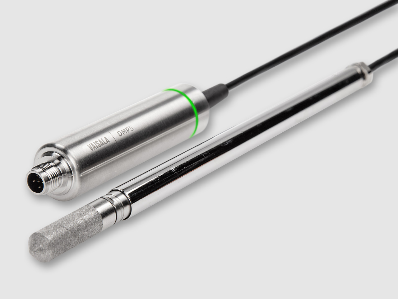 Vaisala DRYCAP®  Dew Point and Temperature Probe DMP5 is designed for in-line humidity measurement in industrial drying applications.