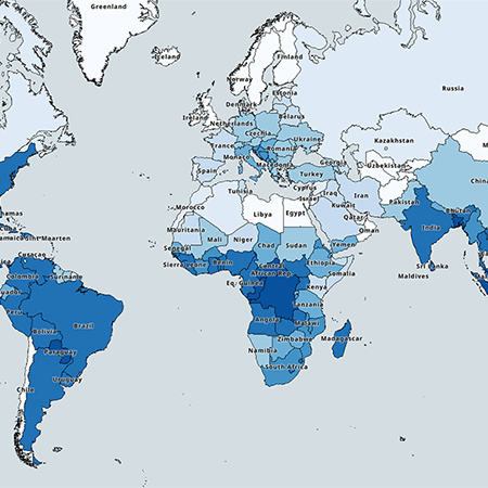Vaisala Global Lightning Density Map