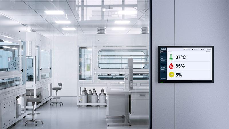 viewLinc monitoring a cleanroom