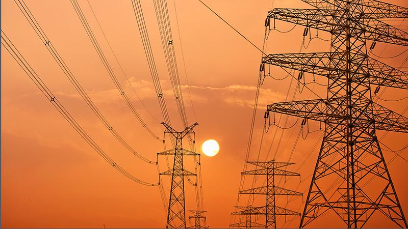 High-voltage-tower-sky-background
