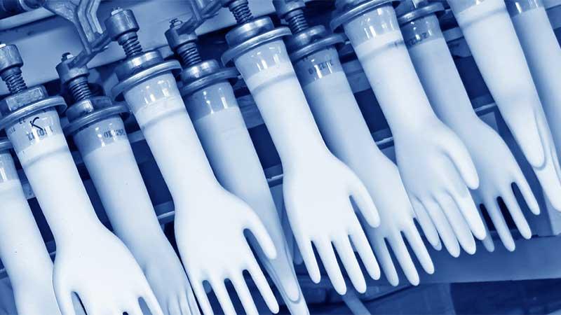Rubber gloves manufacturing