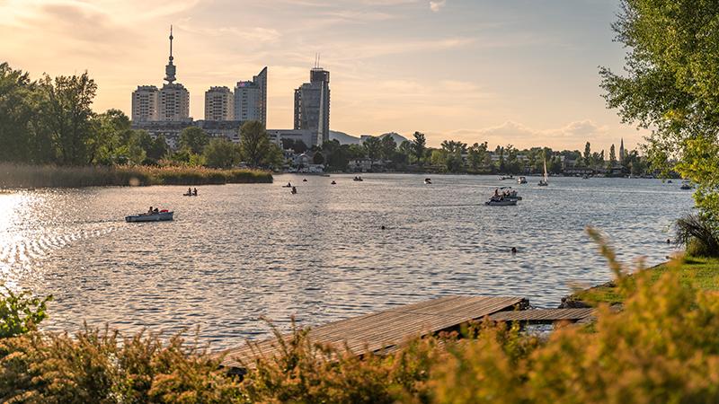 Sunset view of Vienna