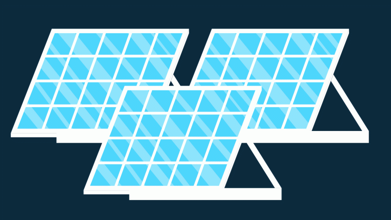 Solar panels illustration
