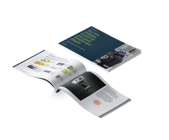 Power eBook, "four core strategies" cover & inside pages open 