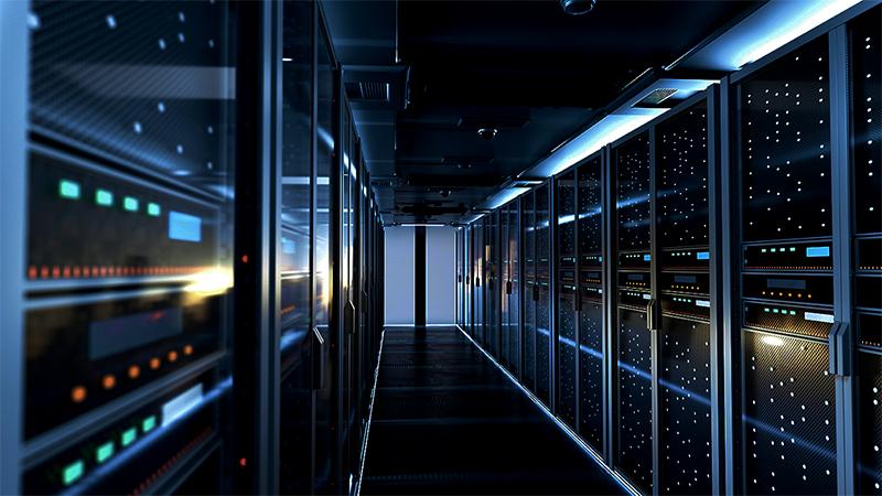 Data center dark corridor