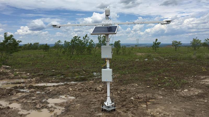 EverPower's solar weather station installed on a site in Pennsylvania - measured impact of solar eclipse August 2017
