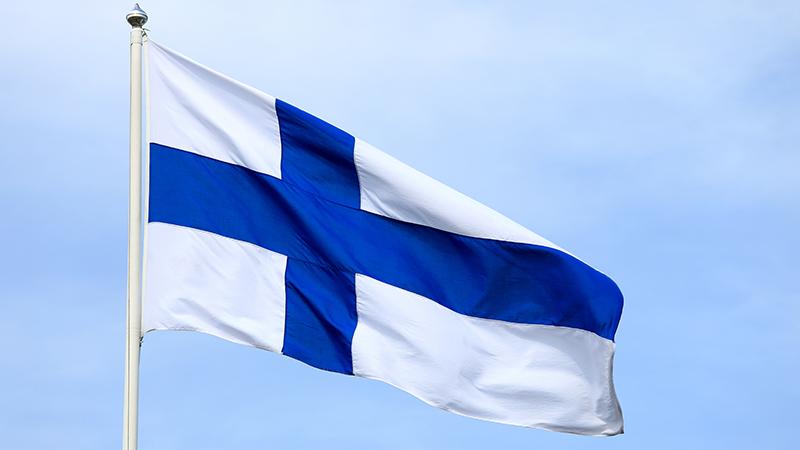 Finland´s blue and white flag
