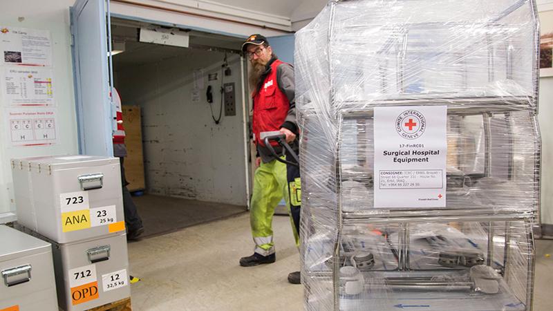 赤十字医療資機材倉庫の温度モニタリングシステム