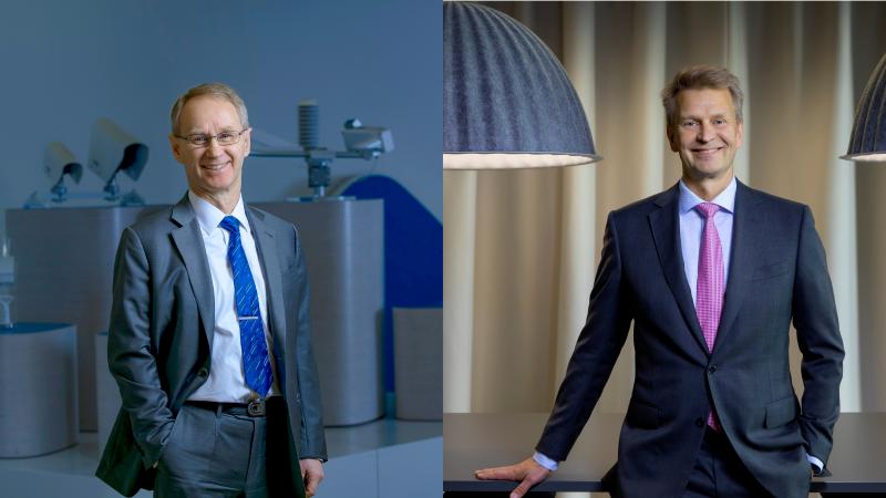Raimo Voipio, Chairman of the Board of Directors, and Kai Öistämö, President and CEO