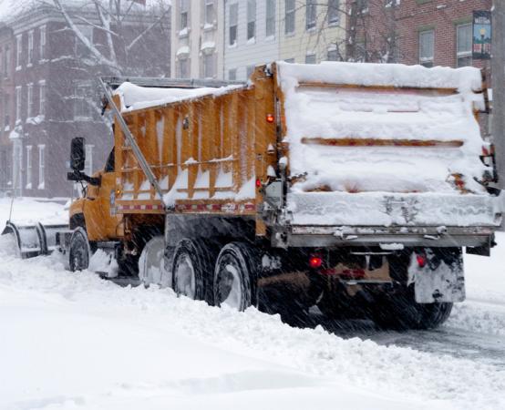 Winter Road Maintenance Single Snow Plow