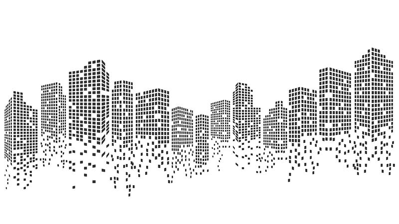 Modern City skyline . city silhouette. vector illustration in flat design