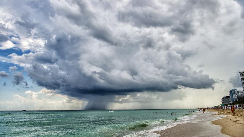 Hurricane from a beach