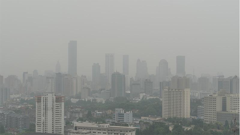 Smog in Nanjing, China