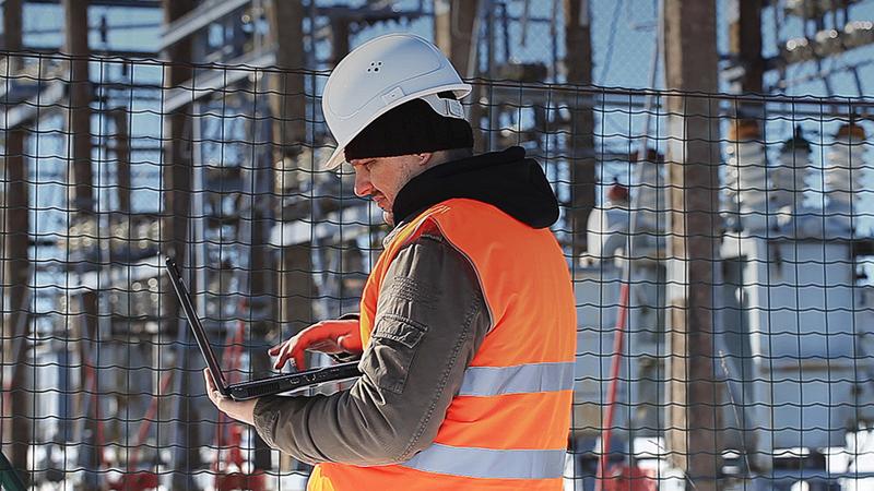 Technical engineer checking transformer