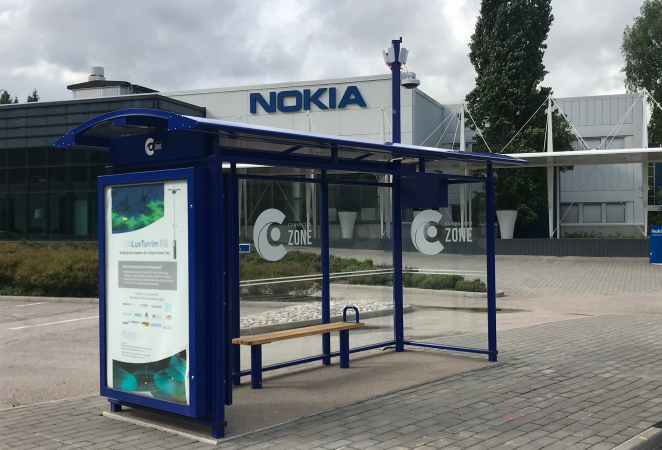 LuxTurrim5G Safe Smart bus stop