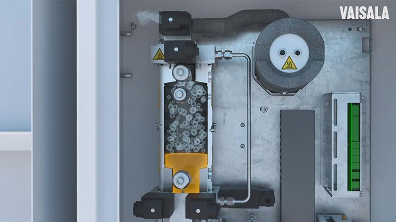 エア抜きを行うOptimus™ 絶縁油中ガス・水分オンライン監視装置 OPT100