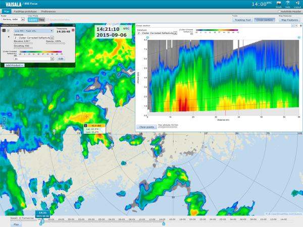Vaisala IRIS Focus Weather Radar Software