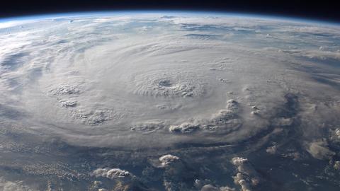 Hurricane formation, view from space