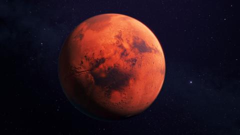 Mars the Red Planet from afar