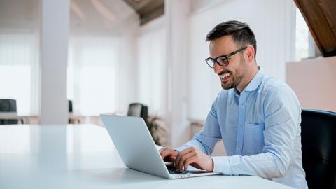 Man with laptop