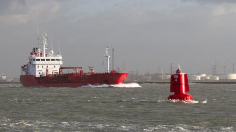 Ship leaving port