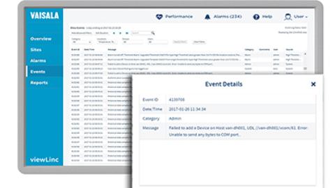 viewLinc audit trail