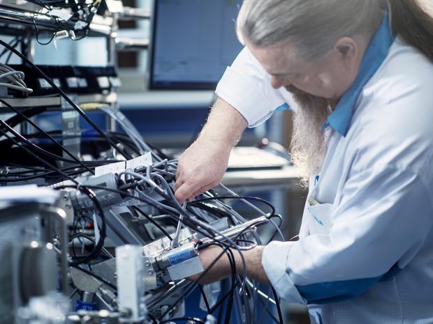 Vaisala service technician at work