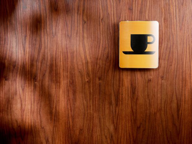 Example of a decorative cover for GMW90 and HMW90 with a cafeteria sign