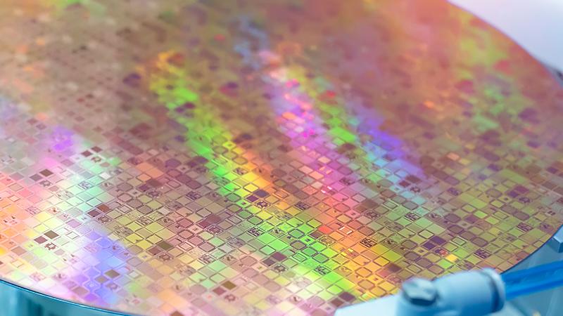 semiconductor wafer close-up