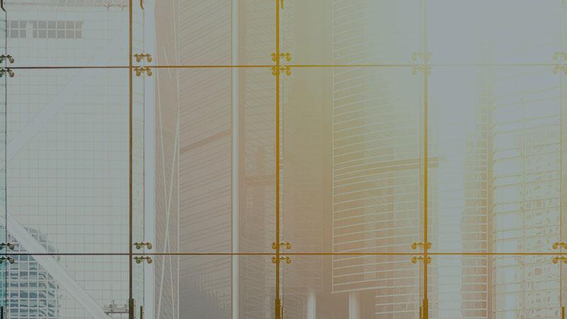 Office building wall of glass