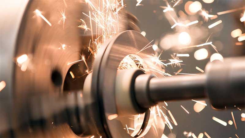 Sparks in metalwork